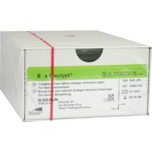 Lyostypt 5x8cm Kollagen Haemostyptikum Vlies - PZN 00811968