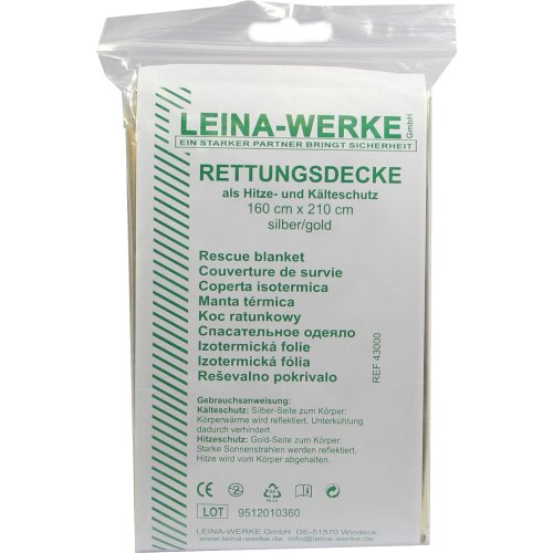 Rettungsdecke silber/gold 160x220cm - PZN 08514744