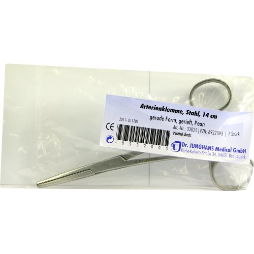 ARTERIENKLEMME STAHL PEAN 14cm - PZN 08922093