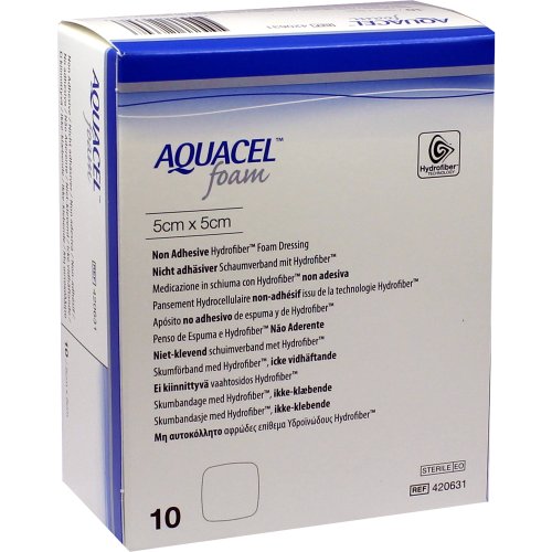 AQUACEL Foam nicht-adhäsiv 5x5cm - PZN 08999782
