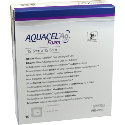 AQUACEL Ag Foam adhäsiv 12.5x12.5cm - PZN 09060239