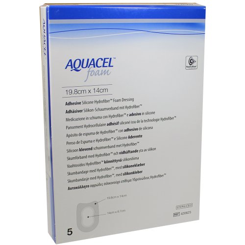AQUACEL Foam adhäsiv Ferse 19.8x14cm - PZN 09060475