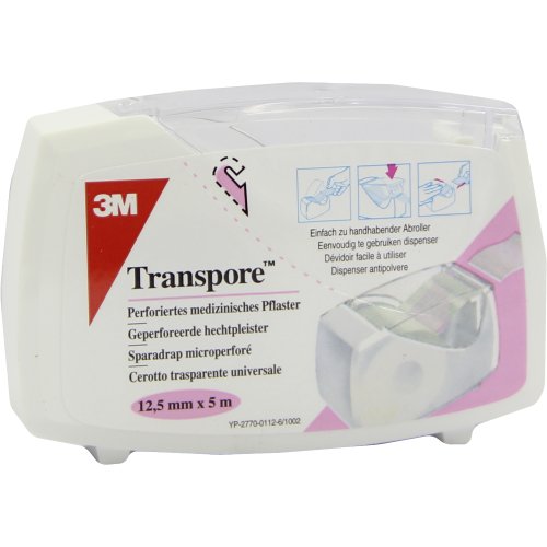 TRANSPORE 1.25 cm x 5 m Pflaster auf Abroller - PZN 00910104