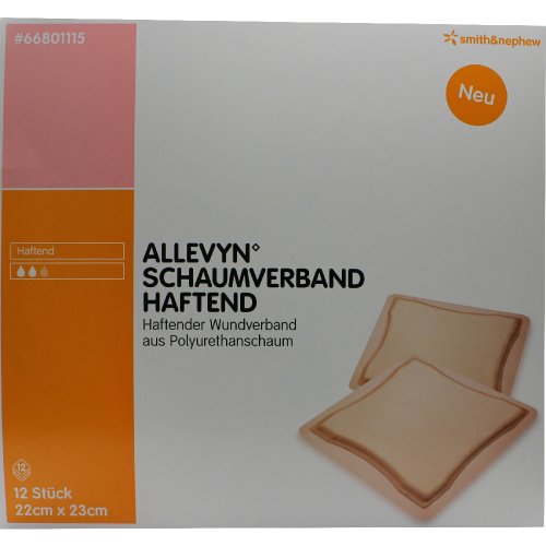 ALLEVYN Schaumverband Haftend 22x23cm - PZN 09686588