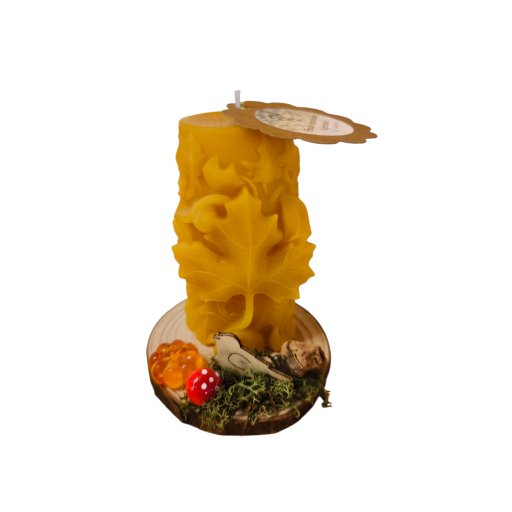 Bienenwachskerze Herbstblatt - PZN 08000103