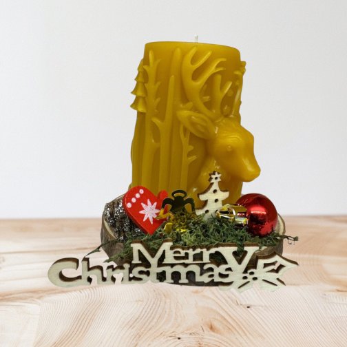 Bienenwachskerze Hirschgesicht - PZN 08000107