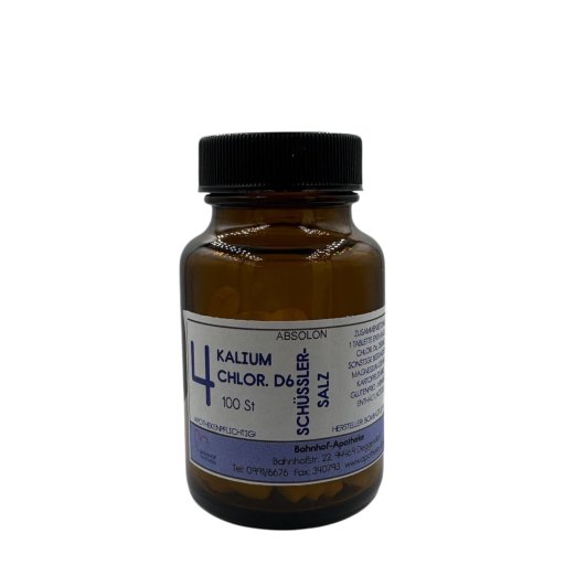 Schüssler 4: Kalium chloratum D6 im Glas - PZN 08028920