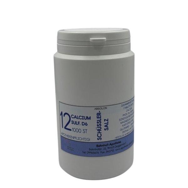 Schüssler 12: Calcium sulfuricum D6 - PZN 08029210