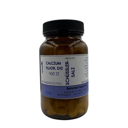 Schüssler 1: Calcium fluoratum D12 im Glas - PZN 08072424