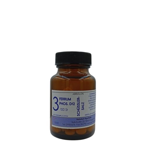Schüssler 3: Ferrum phosphoricum D12 im Glas - PZN 08073872